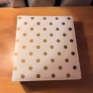 Heidi Swapp Monthly Weekly Planner Binder Large Gold Polka Dot Memory Keeping